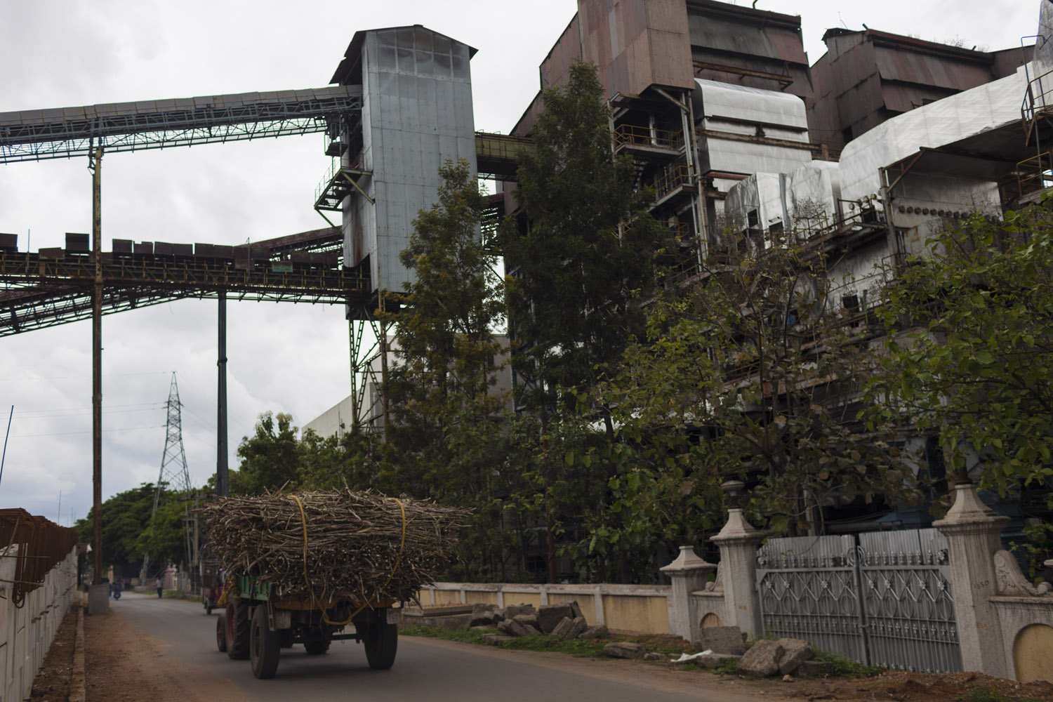 The “My Sugar” factory in Mandya. Sugar factories are owned by some of the most important businessmen in the state, and are the largest buyers of sugarcane. They also have a habit of taking up to a year to pay farmers.